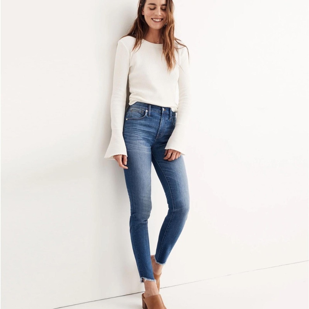 MADEWELL | 10" High-Rise Skinny Jeans: Tulip-Hem Edition‎